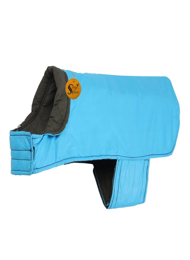 Sage Square Dog Fleece Jacket Reversible Dog Vest Waterproof, Windproof Cold Weather Dog Clothes Pet Apparel for Dogs (Sky Blue) (Small-Medium) (14 Inches) - Image 5